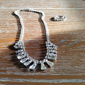 Beautiful vintage rhinestone necklace and ring